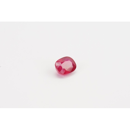 81 - A cushion cut synthetic Ruby 11.86ct. Weight 2.36g.