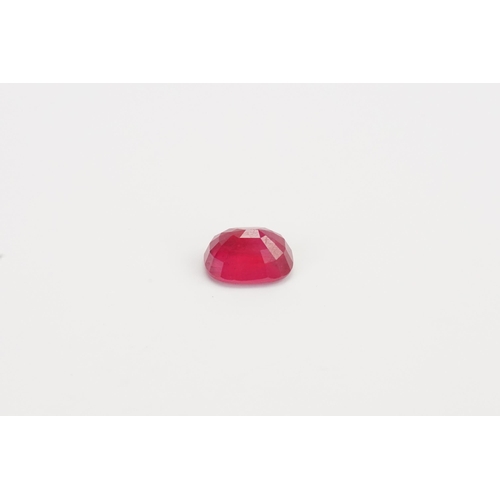 81 - A cushion cut synthetic Ruby 11.86ct. Weight 2.36g.