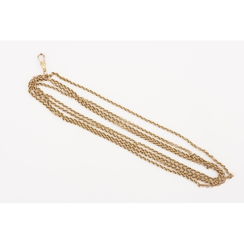 116 - A very long 9ct Gold chain. Weight 32g. Length 164cm.