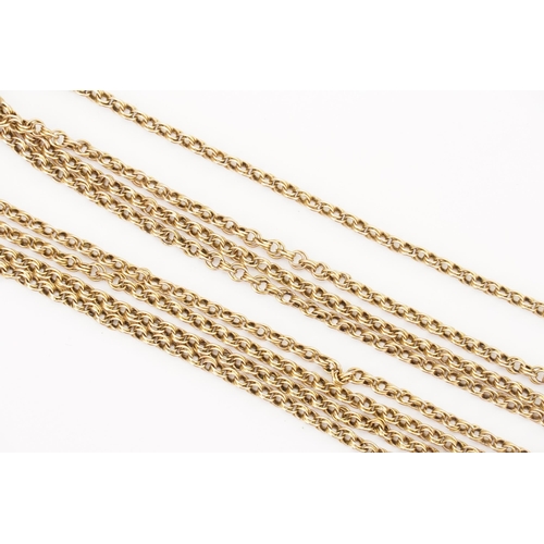 116 - A very long 9ct Gold chain. Weight 32g. Length 164cm.