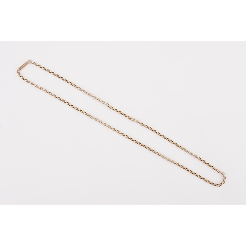 127 - A 9ct Gold hoop link necklace. Weight 6g. Length 50cm.