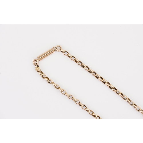 127 - A 9ct Gold hoop link necklace. Weight 6g. Length 50cm.