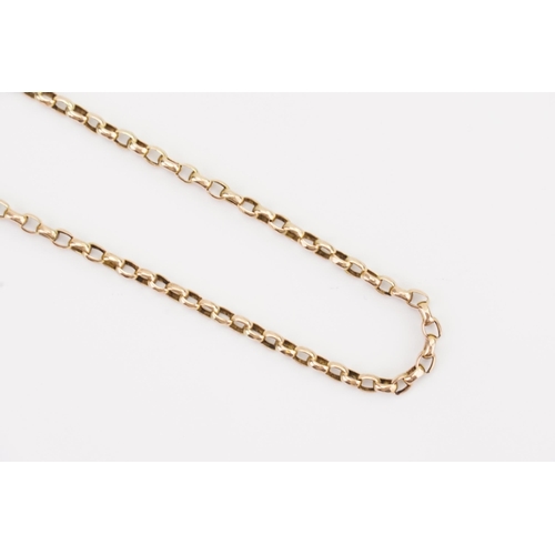 127 - A 9ct Gold hoop link necklace. Weight 6g. Length 50cm.