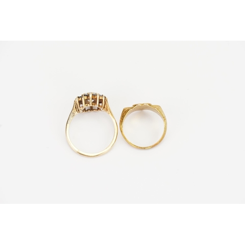 158 - A 9ct Gold ring, along with another ring. Weight 6g.