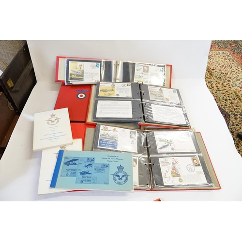 754 - A Large Collection of 1970s Air Plane First Day Covers contained in 5 Albums along with Books.