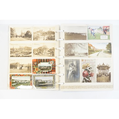 709 - A Large Album Containing a lovely collection of Edwardian & Later Chromolithographic Donald McGill, ... 