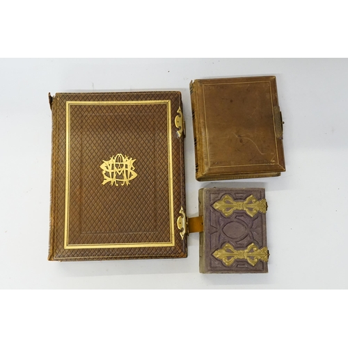 714 - A Late 19th Century Photograph Album in Moroccan Leather containing a collection of Photographs take... 