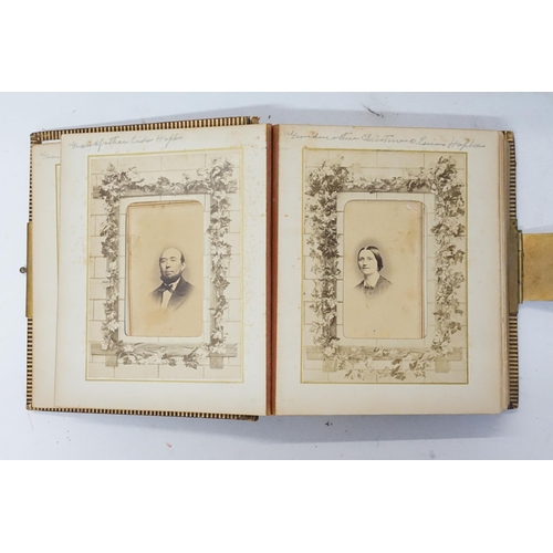 714 - A Late 19th Century Photograph Album in Moroccan Leather containing a collection of Photographs take... 