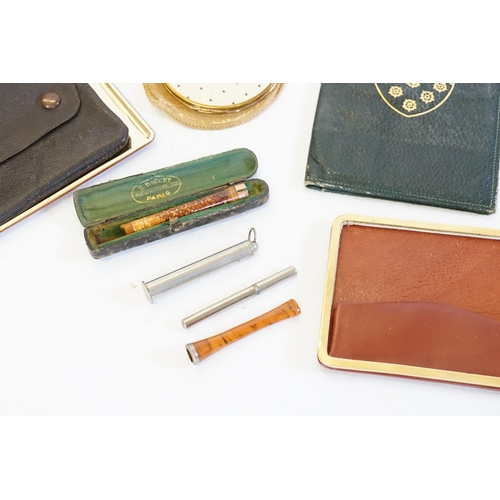 698 - A Collection of Smoking Collectables to include Cheroot Holders, Cigar Cutters, Cigarette Case, Key ... 