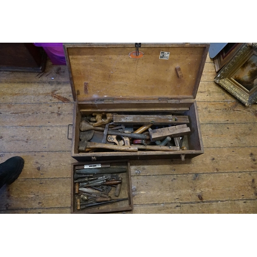 729 - A Vintage Wooden Box with a metal plaque marked 