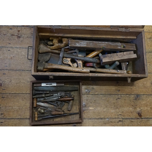 729 - A Vintage Wooden Box with a metal plaque marked 