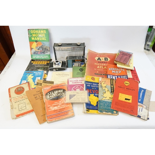 625 - A Collection of Maps, Hand Books, Holiday Guides, Manuals, White Link Tickets, Marconi Radio, etc.