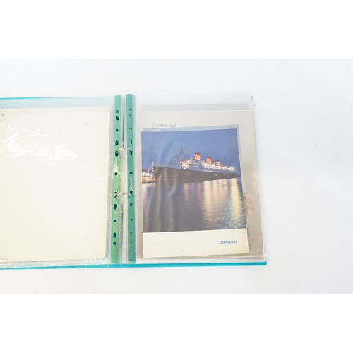 723 - A Folder containing a quantity of Cunard Menus aboard the RMS Queen Mary for 1967 & other items of i... 