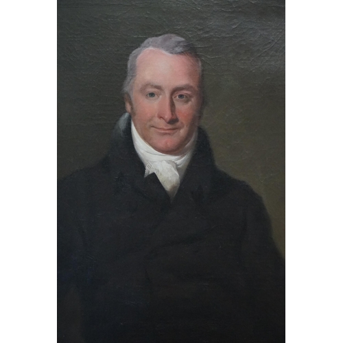 775 - A Georgian Oil on Canvas of a distinguished Older Gentleman in Coat & Cravat of 