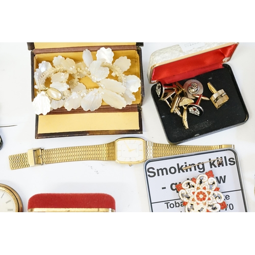 178 - A Quantity of Costume Jewellery to include Cufflinks, Watches, etc.