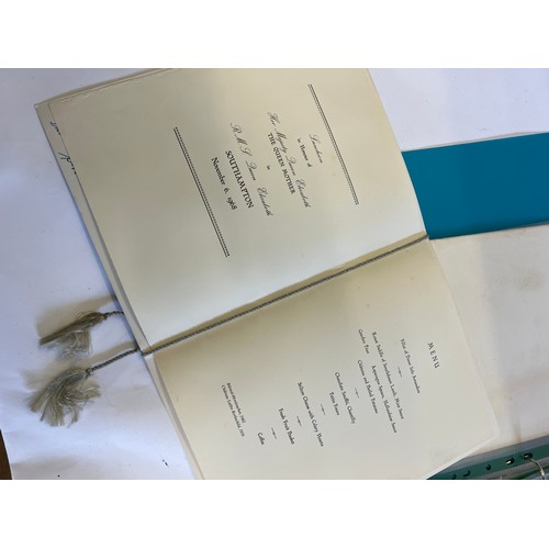 723 - A Folder containing a quantity of Cunard Menus aboard the RMS Queen Mary for 1967 & other items of i... 