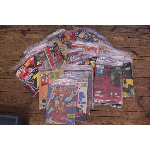 666 - A Collection of 2000 AD featuring Judge Dredd ranging from 500-600, 1987-1988.