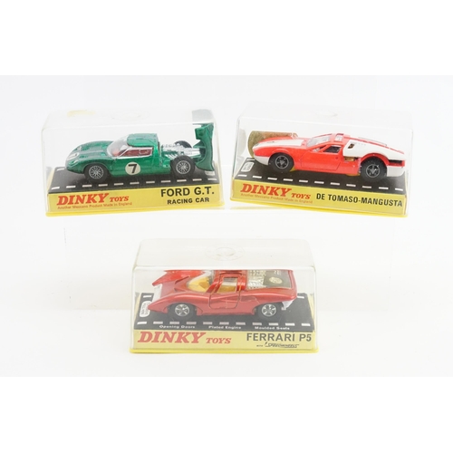 98 - Three Boxed Late 1960s Dinky Cars to include No: 215 