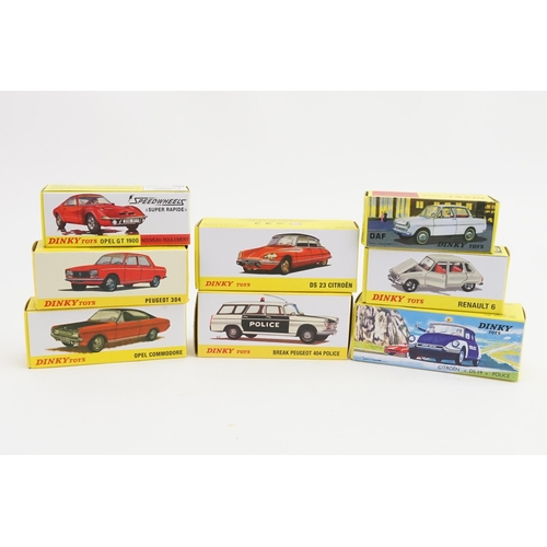 116 - A Collection of 8 x French Dinky/Atlas models to include 1421 - Opel GT 1900, 1420 - Opel Commodore,... 