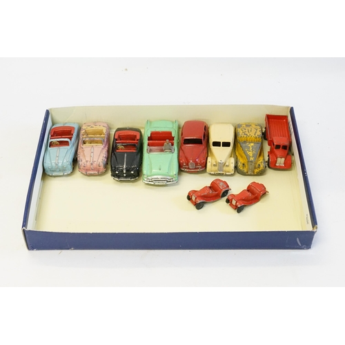 204 - A Collection of 10 x 1950s Dinky Toys in Play Worn Condition to include Three Austin Atlantic's, a P... 