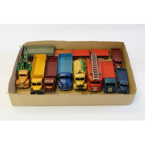 205 - A Collection of 13 x Play Worn 1950s Dinky Models to include a Commer Breakdown Truck, Bedford Artic... 