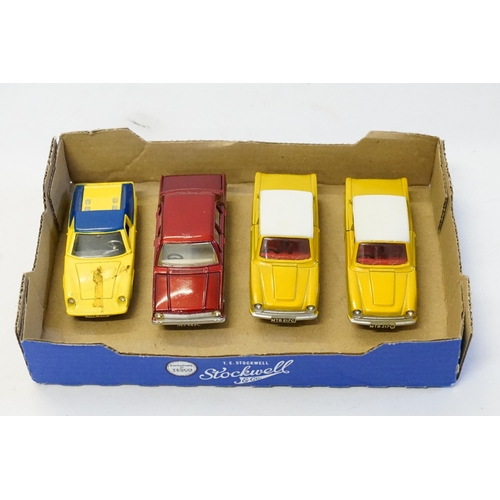 207 - A Collection of Four late 1960s Dinky Models to include a Lotus Europa, a Vauxhall Victor 101 & two ... 