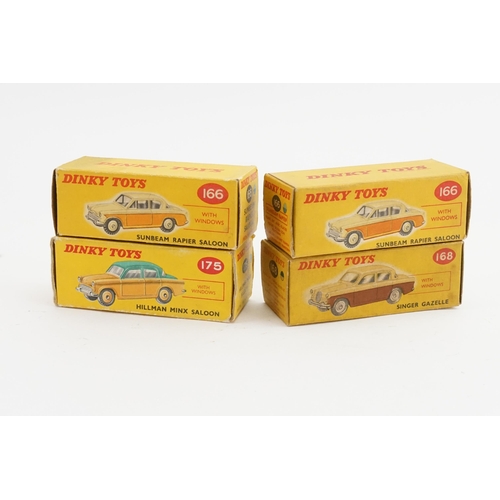 215 - 4 x Original Dinky Toys Empty Boxes to include 2 x No: 166 