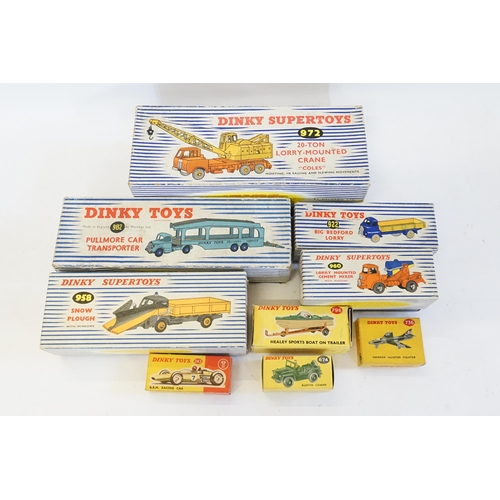 220 - 9 x Original Dinky Toys Empty Boxes to include No: 972, 958, 982, 960, 922, 736, 674, 796 & 243. The... 