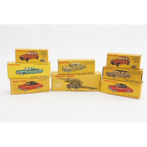 223 - 8 x Original French Dinky Toys Empty Boxes to include No: 548, 2 x 542, 2 x 518, 554, 80E & 545. The... 