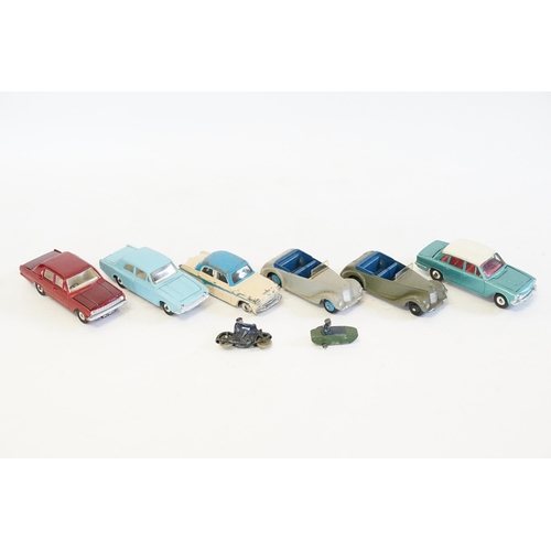 231 - A Tray of 6 x 1950s/1960s Dinky Toys to include a Vauxhall Victor, a Ford Corsair, a Austin A105, 2 ... 