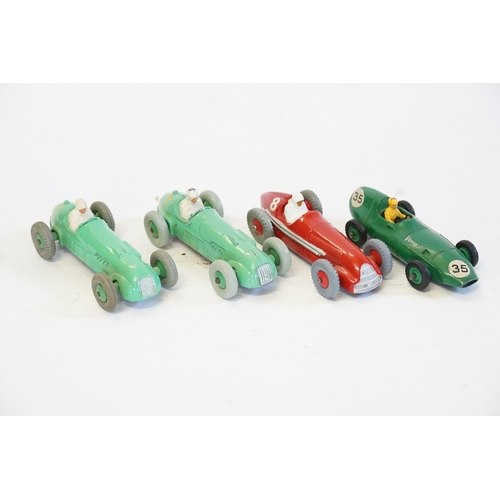 232 - 4 x 1950s Dinky Toys Racing Cars to include 2 x H.W.M.'s, a Alfa-Romeo & a Vanwall. The models are i... 