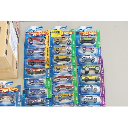 366 - A Collection of 72 x Hot Wheels with Large & Small Header Cards from years 2006 & 2007. The models a... 