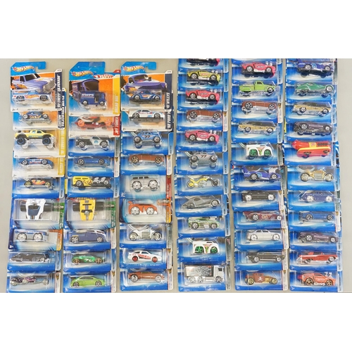 367 - A Collection of 72 x Hot Wheels with Large & Small Header Cards from years 2005 & 2006. The models a... 