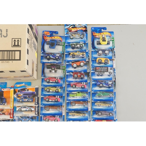 367 - A Collection of 72 x Hot Wheels with Large & Small Header Cards from years 2005 & 2006. The models a... 