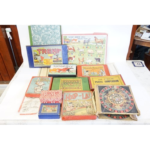 659 - A Collection of Original 1950s Board Games to include 