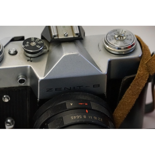 464 - A Zenith B with an elongated Lens (100ft-230/180) with a Point 22 to 45, Tripod, a Minolta Camera, a... 