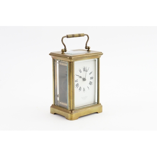 332 - A French made Movement Brass Cased Carriage Clock by 