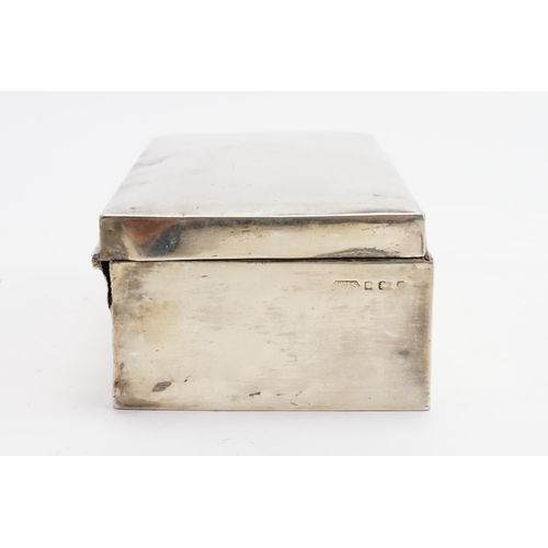 7 - A circa 1920's William Henry Sparrow	Silver cigarette box, with wooden inserts. Inscribed with lions... 