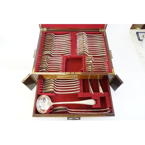 133 - A Canteen of Old English Ribbon & Beed Cutlery for 12 Piece Setting to include Sauce, Soup & Serving... 