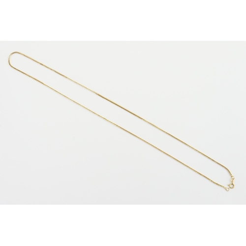 223 - A 18ct Gold  snake chain. Length 59cm. Weight 7.4g.