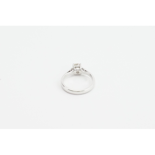 217 - A 18ct white gold 0.15ct diamond set ring, round brilliant cut. Weight 3g. Size K.