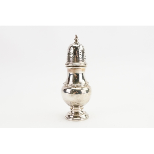 67 - A 1961 Adie Brothers Ltd silver sugar shaker, with decorated edge. Weight 161g.