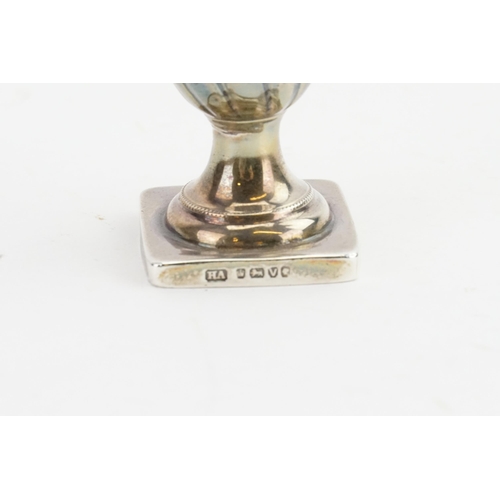 88 - A 1888 Victorian Atkin Brothers silver screw top salt. Weight 68g.