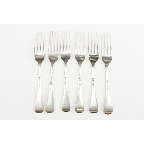 104 - A set of 6 1856 Victorian Elizabeth Eaton silver forks. Weight 279g.