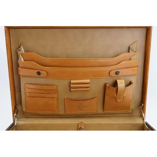 601 - A Louis Vuitton style brief case. Given to the vendor in the 1990s.