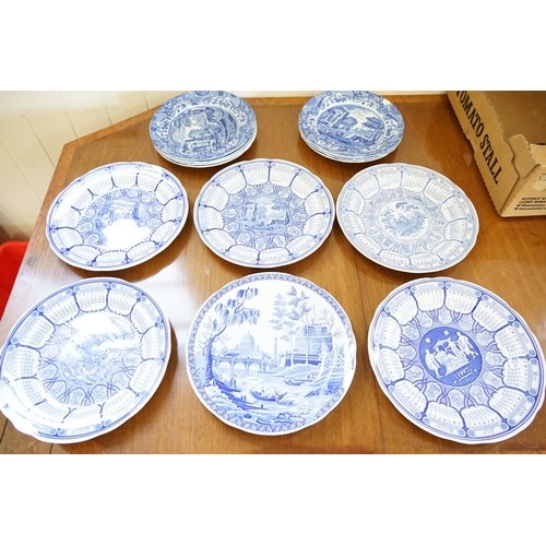 794 - A Collection of 6 x Calendar Spode Calendar Plates to include 1996, 1997, 1998, 2000 & 2001 along on... 