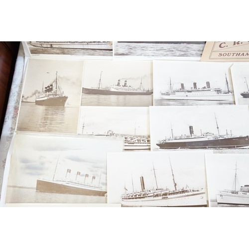 469 - A Collection of early 20th Century Sepia Photographs of Ships to include RMS Mauriatania, Aquitania,... 