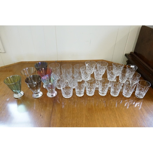 319 - A Collection of Tumblers, Wines, & Harlequins.