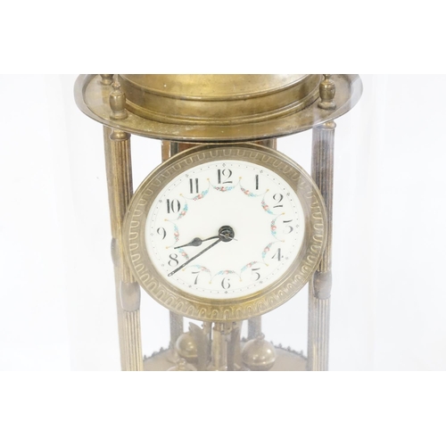 200 - A Brass Cased Anniversary Clock under Dome.