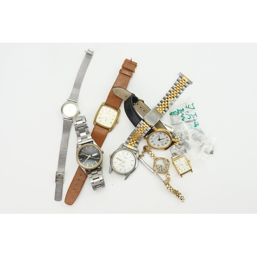 195 - A collection of watches, to include a 18ct Gold cocktail watch etc.